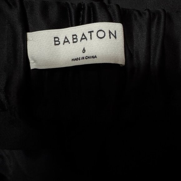 NWT Aritzia Babaton Atelier Black Satin Conan Pant Women's Size 6 - Picture 6 of 10